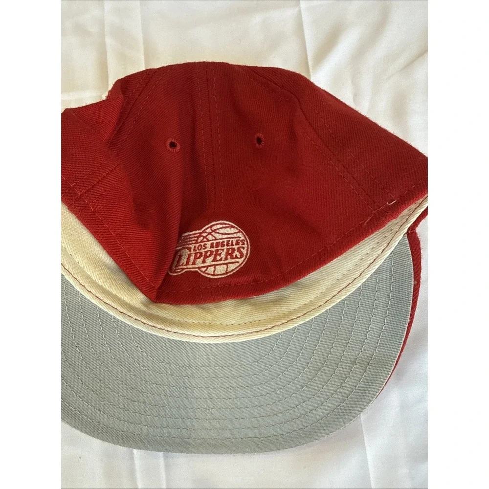 Los Angeles Clippers Hat Cap Fitted Mens 6 7/8 Red Blue NBA Basketball New Era